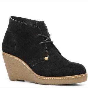 Lucky 'Rajah' Leather Lace Up Wedge Ankle Booties